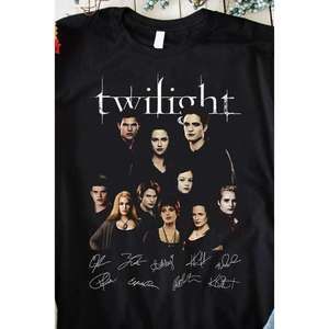 The Twilight Saga Cast Full Signed Edward Cullen Bella Swan Unisex T Shirt